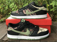 Authentic Nike Dunk Low “Black Multi Camo”