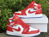 Authentic Air Jordan 1 Mid Red/White