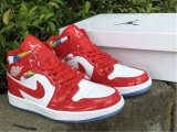 Authentic Air Jordan 1 Mid Red/White