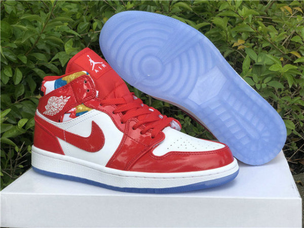 Authentic Air Jordan 1 Mid Red/White