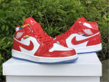 Authentic Air Jordan 1 Mid Red/White