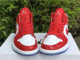 Authentic Air Jordan 1 Mid Red/White