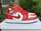 Authentic Air Jordan 1 Mid Red/White