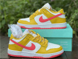 Authentic Nike SB Dunk Low Yellow/White/Pink