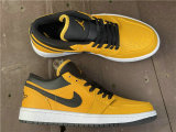 Authentic Air Jordan 1 Low GS University Gold/Black-White