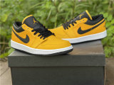 Authentic Air Jordan 1 Low GS University Gold/Black-White