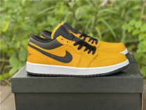 Authentic Air Jordan 1 Low GS University Gold/Black-White