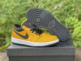 Authentic Air Jordan 1 Low GS University Gold/Black-White
