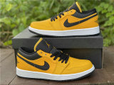 Authentic Air Jordan 1 Low GS University Gold/Black-White