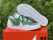 Authentic Sacai x Nike Blazer Low Medium Grey/Classic Green-White