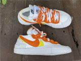 Authentic Sacai x Nike Blazer Low White/Magma Orange-Yellow