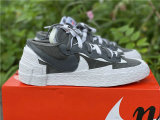 Authentic Sacai x Nike Blazer Low Iron Grey/White