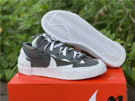Authentic Sacai x Nike Blazer Low Iron Grey/White