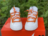 Authentic Sacai x Nike Blazer Low White/Magma Orange-Yellow