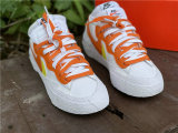 Authentic Sacai x Nike Blazer Low White/Magma Orange-Yellow