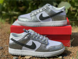 Authentic Nike Dunk Low Silver/White/Black