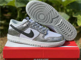 Authentic Nike Dunk Low Silver/White/Black