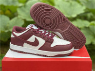 Authentic Nike Dunk Low White/Wine Red