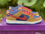 Authentic Nike SB Dunk Low Wheat/Light Red-Dark Purple