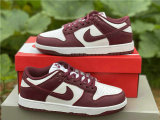 Authentic Nike Dunk Low White/Wine Red