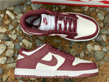 Authentic Nike Dunk Low White/Wine Red