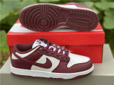 Authentic Nike Dunk Low White/Wine Red