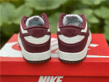 Authentic Nike Dunk Low White/Wine Red
