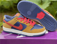 Authentic Nike SB Dunk Low Wheat/Light Red-Dark Purple