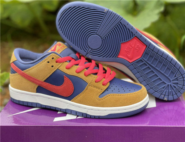 Authentic Nike SB Dunk Low Wheat/Light Red-Dark Purple