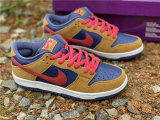 Authentic Nike SB Dunk Low Wheat/Light Red-Dark Purple