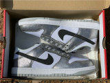Authentic Nike Dunk Low Silver/White/Black
