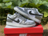 Authentic Nike Dunk Low Silver/White/Black