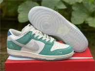 Authentic Kasina x Nike Dunk Low Sail/White-Neptune Green-Industrial Blue