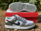Authentic Nike Dunk Low Silver/White/Black
