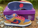 Authentic Nike SB Dunk Low Wheat/Light Red-Dark Purple
