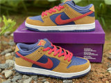 Authentic Nike SB Dunk Low Wheat/Light Red-Dark Purple