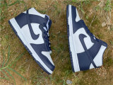 Authentic Nike Dunk High White/Dark Blue
