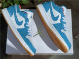 Authentic Air Jordan 1 Low GS Light Teal Blue/White
