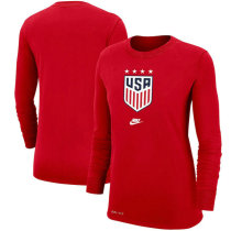 USWNT Nike Women's 4-Star Performance Long Sleeve T-Shirt - Red USWNT Nike Women's 4-Star Performance Long Sleeve T-Shirt - Red