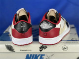 Authentic Travis Scott x Fragment x Air Jordan 1 Low OG Red/Black/White