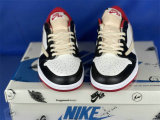 Authentic Travis Scott x Fragment x Air Jordan 1 Low OG Red/Black/White
