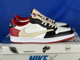 Authentic Travis Scott x Fragment x Air Jordan 1 Low OG Red/Black/White