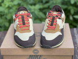 Authentic Travis Scott x Nike Air Max 1 Baroque Brown/Lemon Drop-Wheat-Chile Red