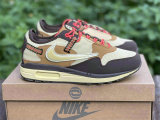 Authentic Travis Scott x Nike Air Max 1 Baroque Brown/Lemon Drop-Wheat-Chile Red