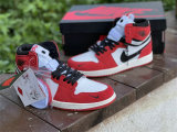 Authentic Air Jordan 1 High Switch Red/Black/White