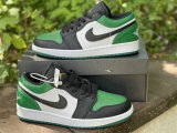 Authentic Air Jordan 1 Low “Green Toe”
