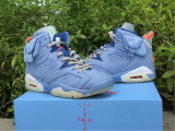 Authentic Travis Scott x Air Jordan 6 Blue/White