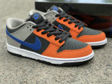 Authentic Nike Dunk Low Black/Grey/Orange/Blue