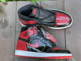 Authentic Air Jordan 1 High OG “Bred Patent” GS