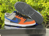 Authentic Nike Dunk Low Black/Grey/Orange/Blue